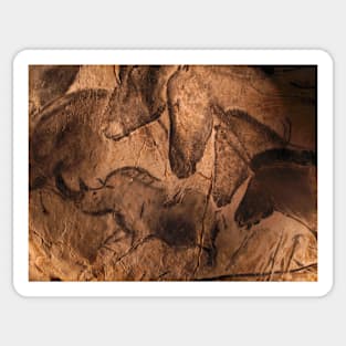 Stone-age cave paintings, Chauvet, France (C009/7647) Sticker